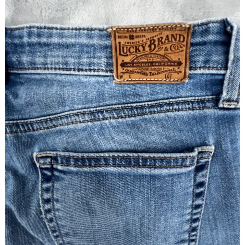Lucky Brand Ava Skinny Jeans Women 28 Blue Mid Rise Stretch Raw Hem Denim - Picture 3 of 10